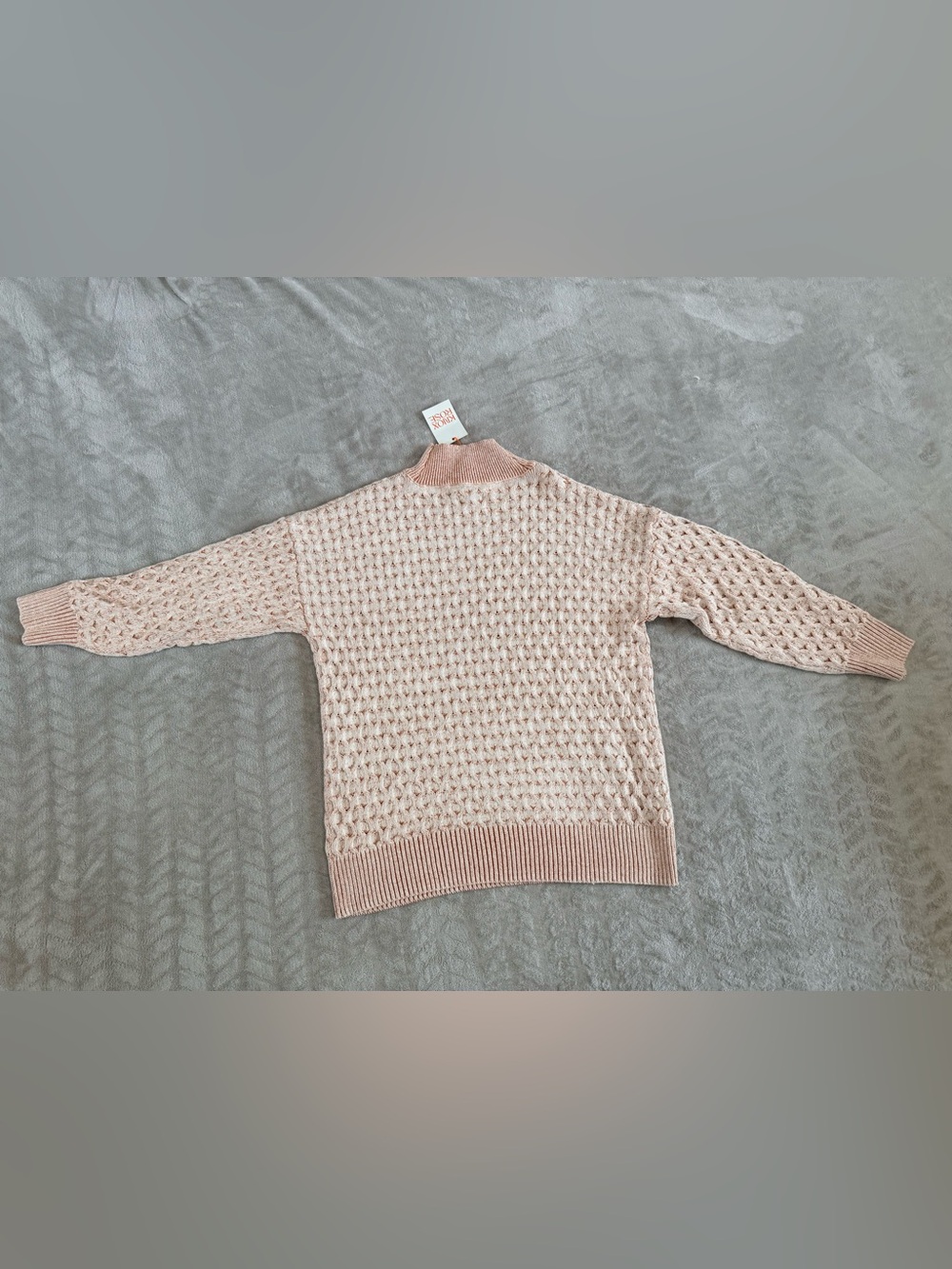 Knox Rose NWT Chunky Honeycomb Knit‎ Mock-Neck Oversized Cozy Minimalist Sweater - Picture 7 of 7